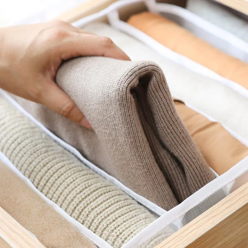 7 Grids Wardrobe Clothes Mesh Divider Organizer -  - #tag1#