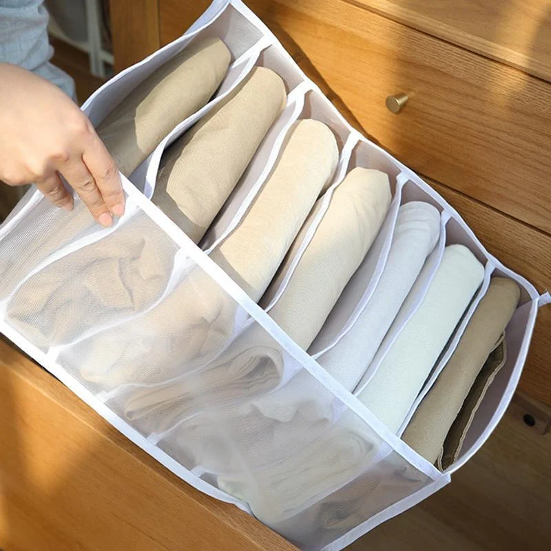 7 Grids Wardrobe Clothes Mesh Divider Organizer -  - #tag1#