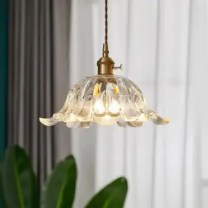 Homeko Flower Clear Glass Pendant Light
