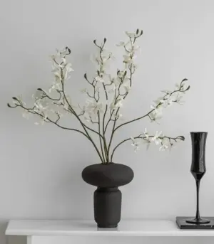 Modern Matte Black Ceramic Vase - Versatile Minimalist Decor Table Top Vase