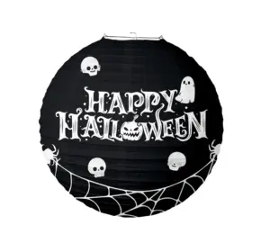Portable Round Pumpkin Halloween Decorative Ornaments Chinese Lantern