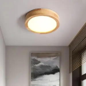 WoodCircle™ – Elegant Wooden Round Ceiling Lamp