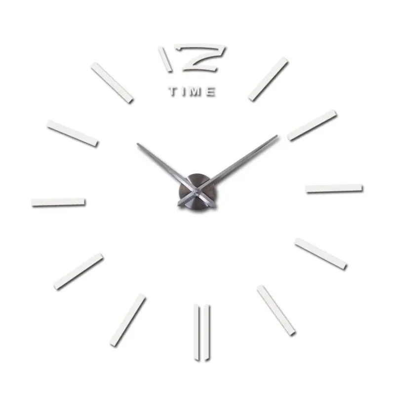 7jMasale wall clock watch clocks 3d diy acrylic mirror stickers Living Room Quartz Needle Europe horloge