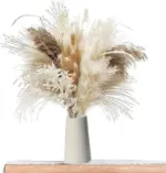 80Pcs Natural Dried Flowers Pampas Grass Bouquet Boho Home Decor tag1