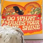 80 s Retro Hippie Style Wall Hanging Tapestry tag1