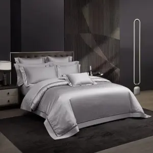 Homeko Grey Jacquard Egyptian Cotton Luxury Bedding Set
