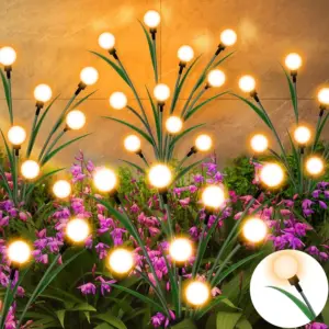 Solar Garden Lights - 2024 New Improved Blade Design 10 LED Solar Firefly Lights
