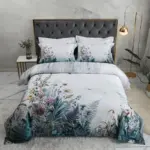 87 descript 100 egyptian cotton us size bedding queen king size 4pcs birds and flowers leaf gray shabby duvet cover bed sheet pillow shams