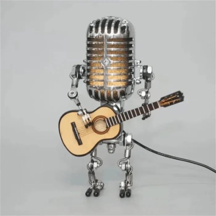 88a02023 Fashion Cross Border Vintage Microphone Desk Lamp Robot With Guitar Very Cool Gift For Birthday 700x 4c32dc52 D9e5 405f 935c C16d60db7155