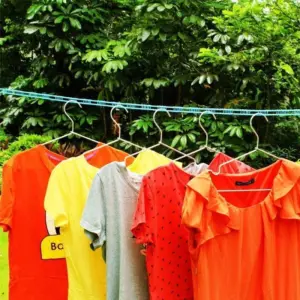 Portable Windproof Non-Slip Clothesline for Outdoor & Home