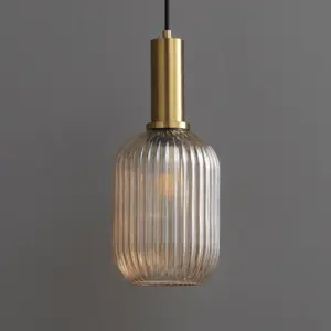 Homeko Stained Glass Lantern Shape Pendant Light