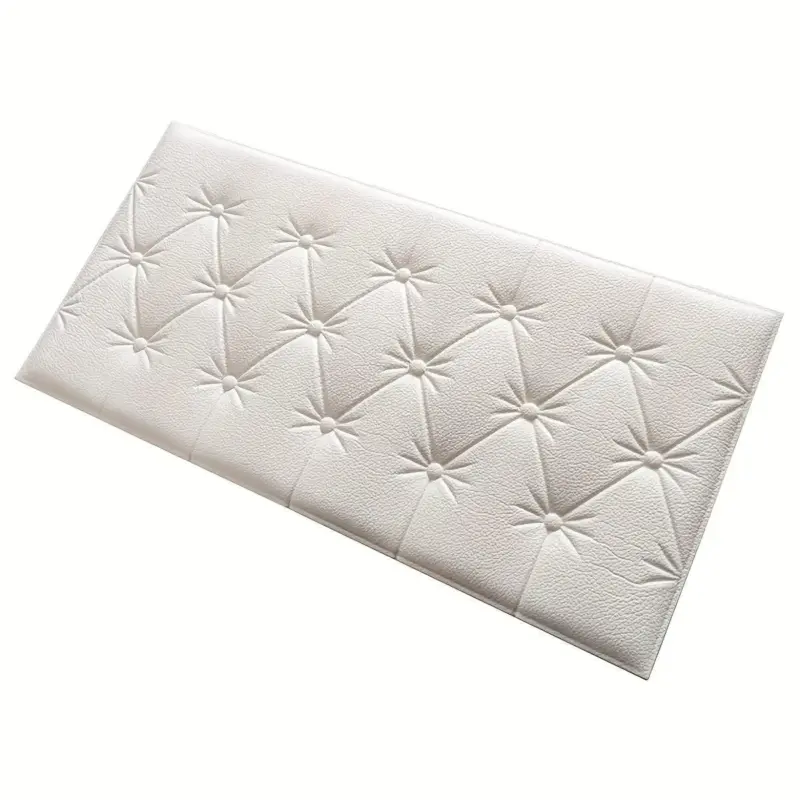 8pcs Thickened 3D Anti Collision Wall Sticker Tatami Bedside Soft Bag Back Cushion Self Adhesive Wall Panels tag1