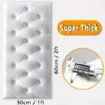 8pcs Thickened 3D Anti Collision Wall Sticker Tatami Bedside Soft Bag Back Cushion Self Adhesive Wall Panels tag1