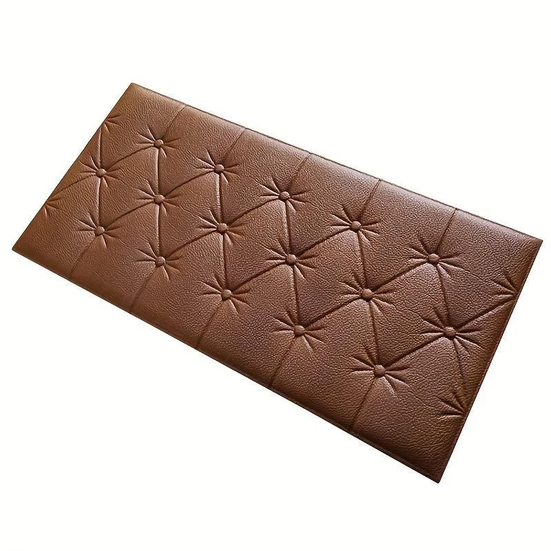 8pcs Thickened 3D Anti-Collision Wall Sticker, Tatami Bedside Soft Bag Back Cushion Self-Adhesive Wall Panels -  - #tag1#