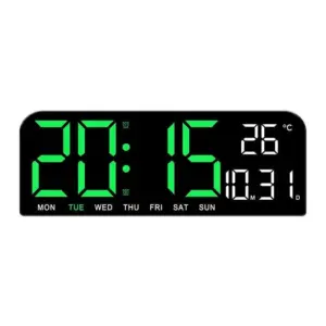 Wall Clock - TimeAware - Digital Display - Built-in Temperature