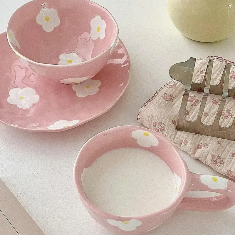 90 s Set Daisy Teacup Set