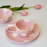 90 s Set Daisy Teacup Set