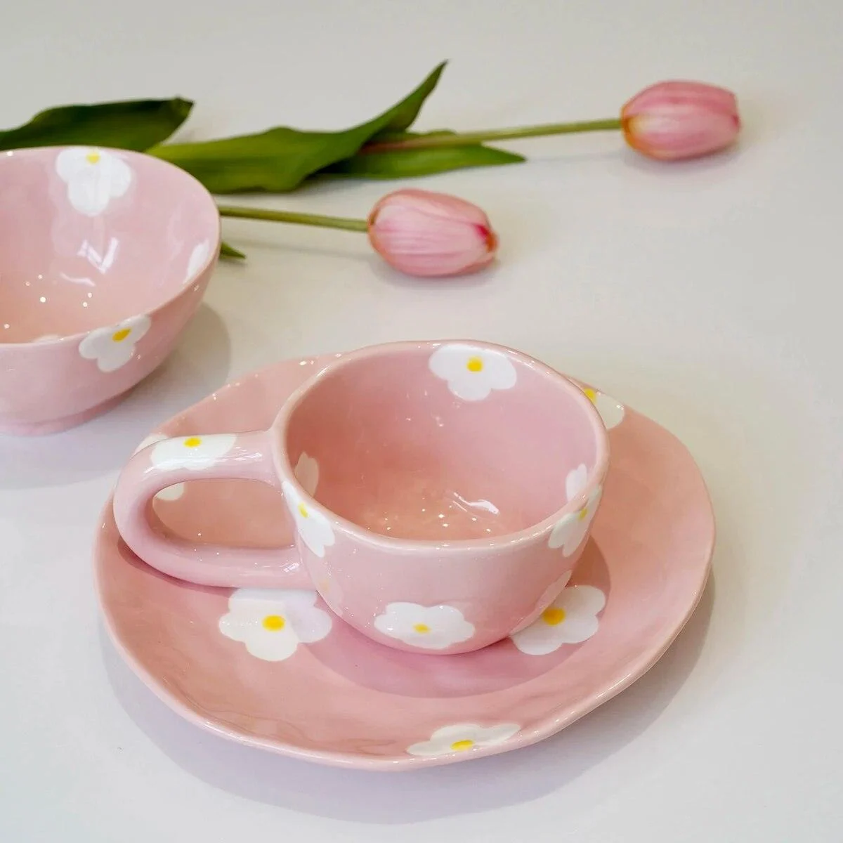 90's Set Daisy Teacup Set -