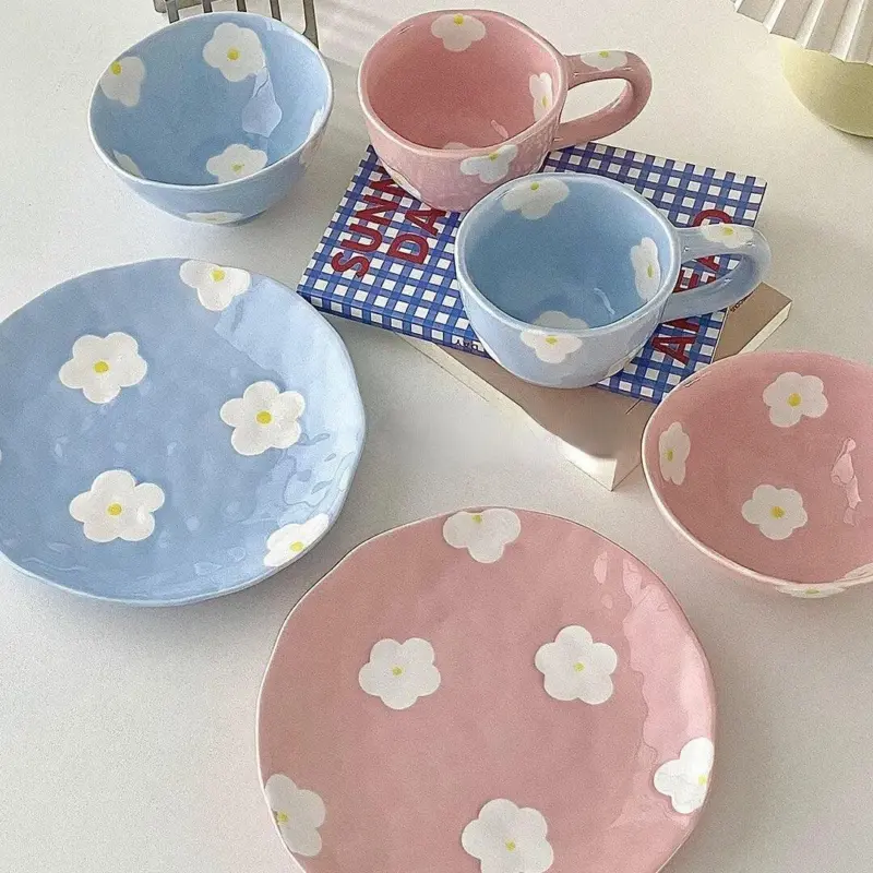90 s Set Daisy Teacup Set