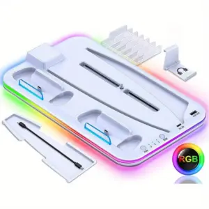 Multifunction Dual Charger Dock With Cooling Fun For PS5 Console