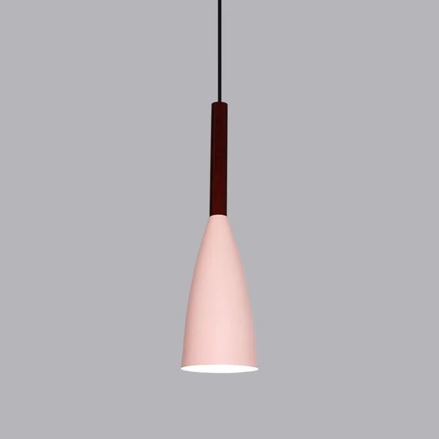 9 1/2" Wide Aluminum & Wood Pendant Light -  - #tag1#