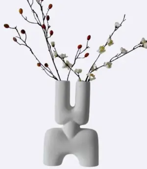 Villa White Ceramic Vase