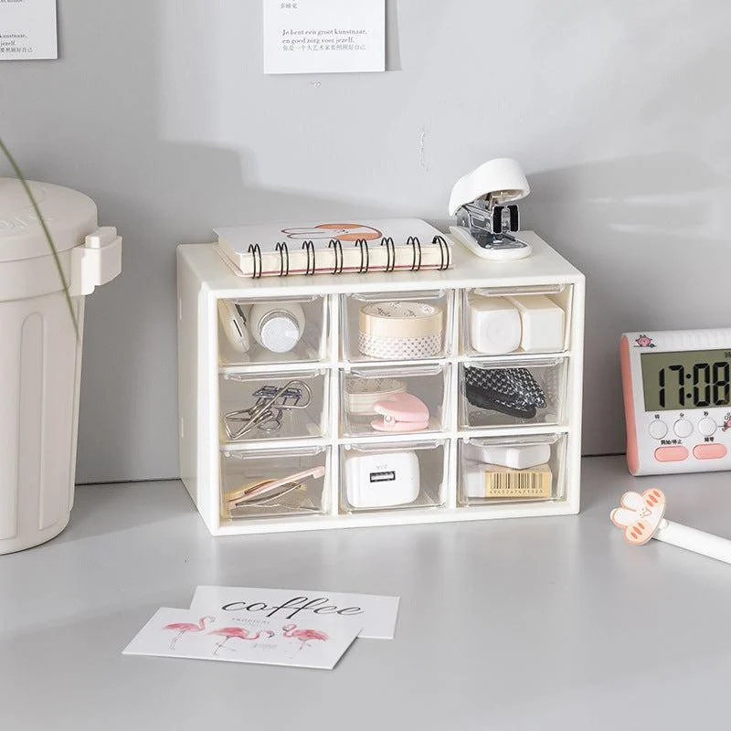 9 Grid Dust-proof Desk Storage Drawer -  - #tag1#