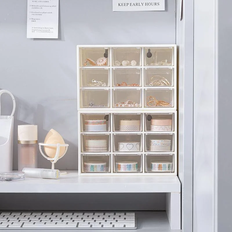9 Grid Dust-proof Desk Storage Drawer -  - #tag1#