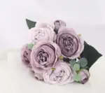 9 Heads Faux Silk Flowers