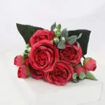 9 Heads Faux Silk Flowers