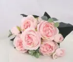 9 Heads Faux Silk Flowers