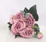 9 Heads Faux Silk Flowers
