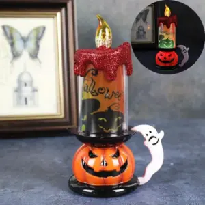 Skull Pumpkin Candle Light LED Glowing Candles