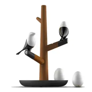 WoodSense – Wooden LED Table Lamp with Smart Sensor and Rechargeable Battery