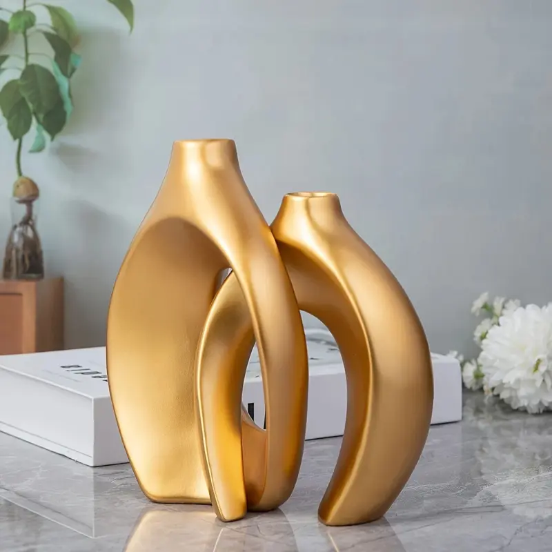 1pc Resin Vase Suitable For Home, Parties, And Floral Restaurant Decorations