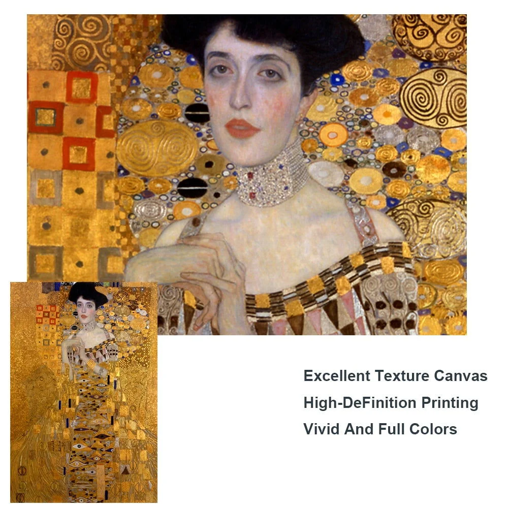 ADELE BLOCH By Gustav Klimt CANVAS PRINT -  - #tag1#