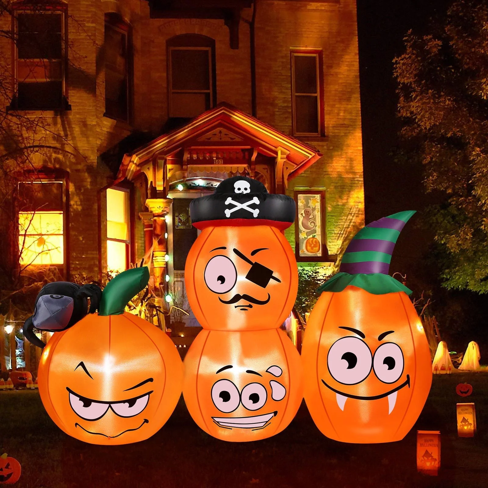 AGPTEK 4.9 Ft. Halloween Pumpkin Outdoor Decoration -  - #tag1#