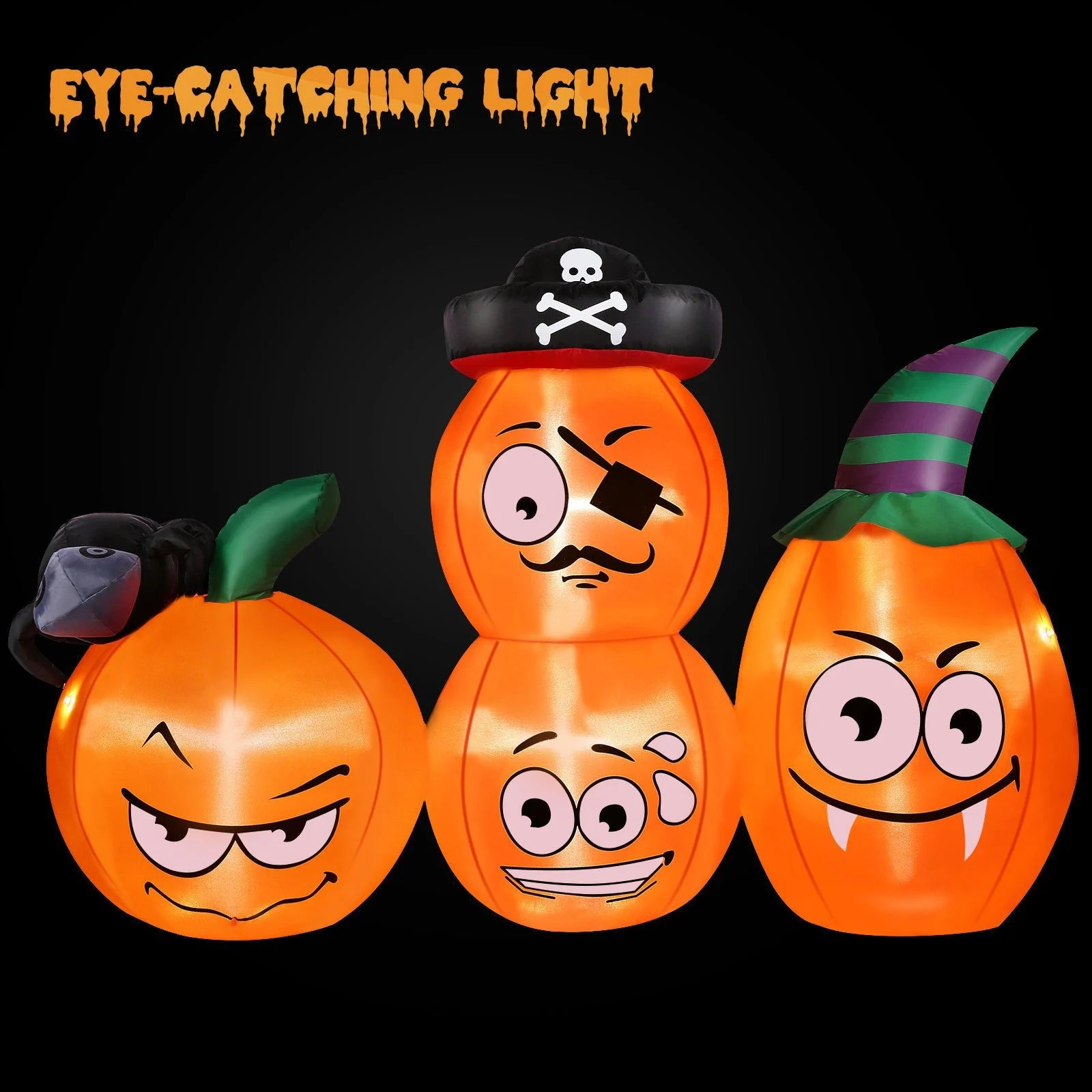 AGPTEK 4.9 Ft. Halloween Pumpkin Outdoor Decoration -  - #tag1#