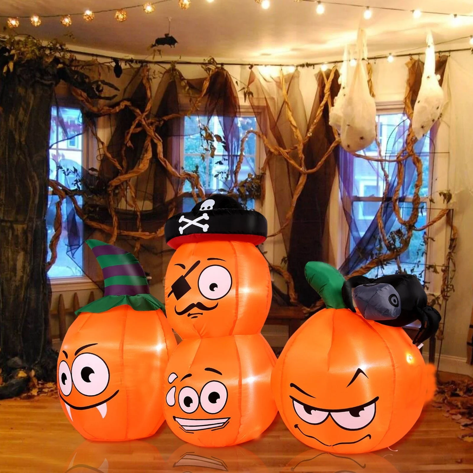 AGPTEK 4.9 Ft. Halloween Pumpkin Outdoor Decoration -  - #tag1#