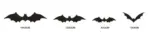 A Pack Of 16 Halloween Bats 3D Black Stereo Bat Stickers tag1