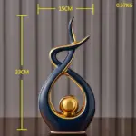 Abstract Sculpture Ceramic Statue Nodic Home Decoration Accessories Luxury Living Room Decoration Art Figurines for Interior.jpg 640x640 a3888749 348c 4968 b096 c1bc9b7c3a8b