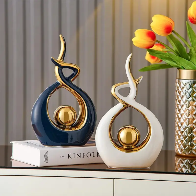 Abstract Sculpture Ceramic Statue Nodic Home Decoration Accessories Luxury Living Room Decoration Art Figurines for Interior 72049b5a 1880 4bc2 901c 091e6067477e