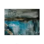 Abstract Area Rug Serenity of Blue Lake in Your Living Room