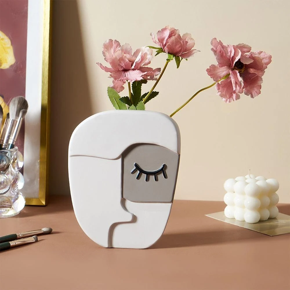 Abstract Art Face Vase -  - #tag1#