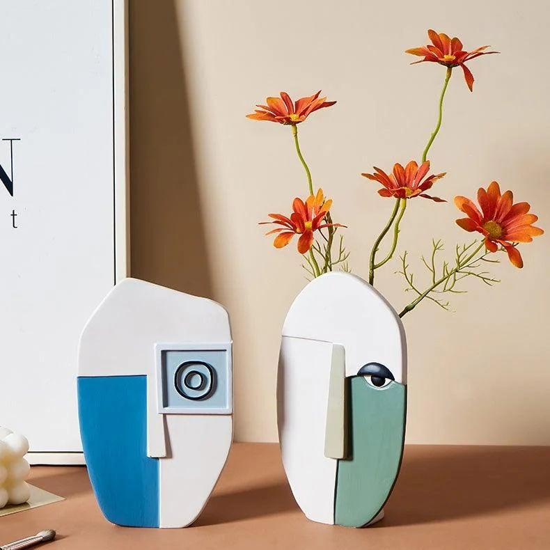 Abstract Art Face Vase -  - #tag1#