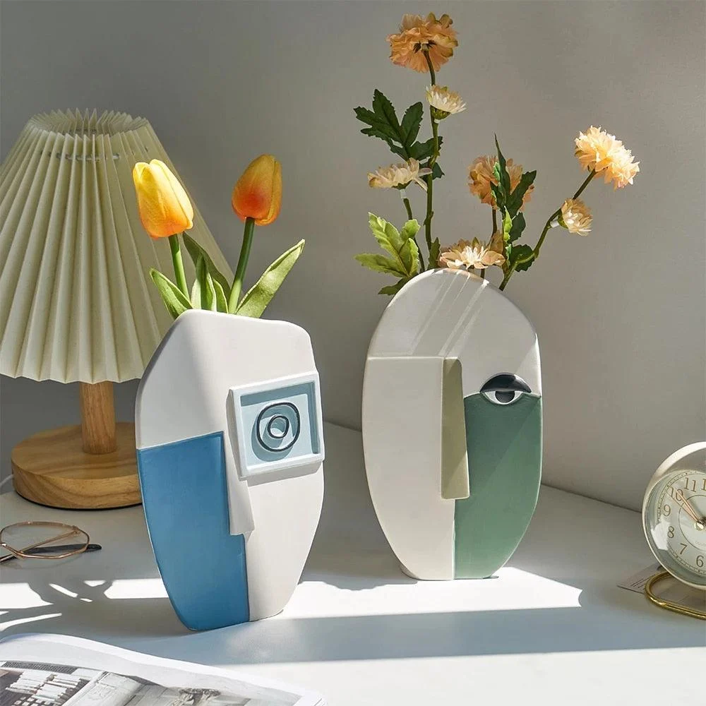 Abstract Art Face Vase -  - #tag1#