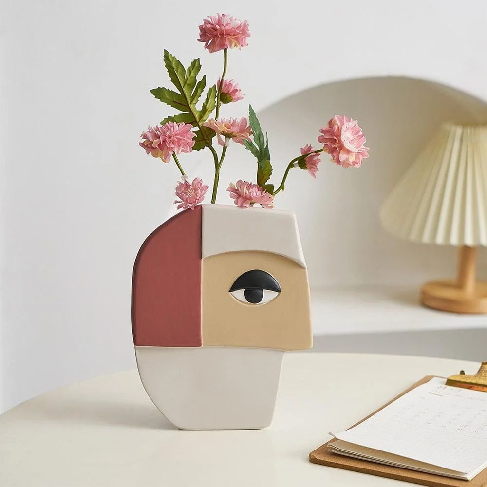 Abstract Art Face Vase -  - #tag1#