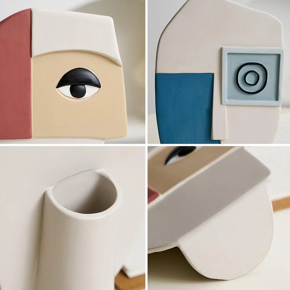 Abstract Art Face Vase -  - #tag1#