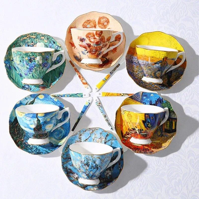Abstract Art Painting Cup & Saucer Set -  - #tag1#
