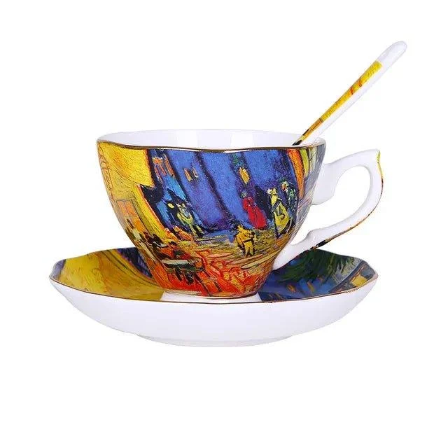 Abstract Art Painting Cup & Saucer Set -  - #tag1#